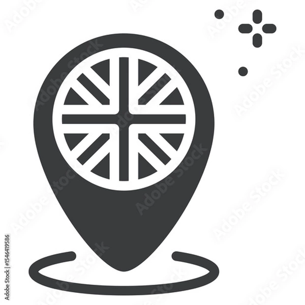 Fototapeta Britain Map Icon