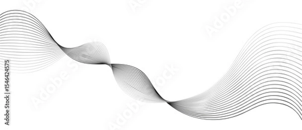 Obraz Wavy abstract lines background isolated, twisted curve lines, undulate wave, simple and modern	
