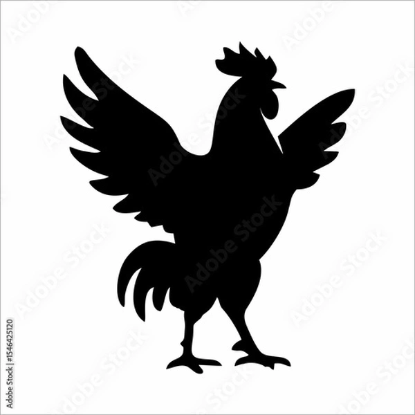 Obraz silhouette of a rooster