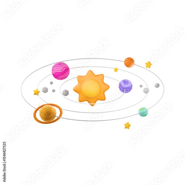 Obraz Solar System 3D Illustration