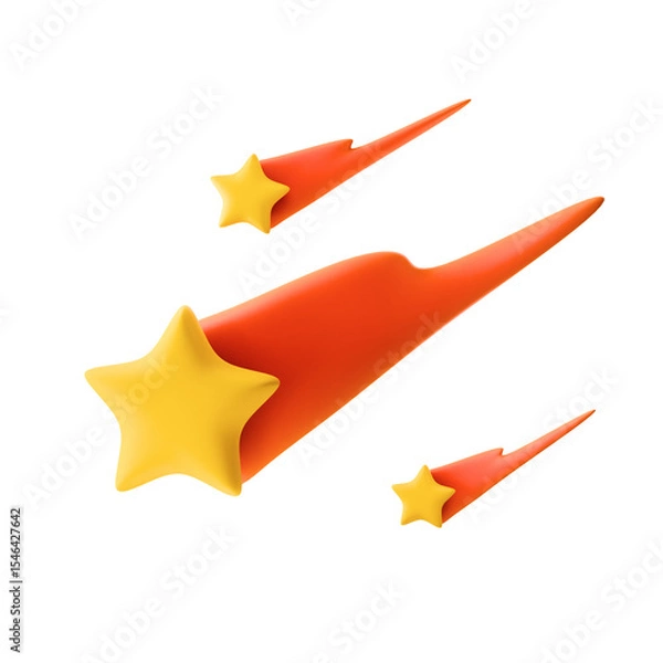 Obraz Shooting Star 3D Illustration