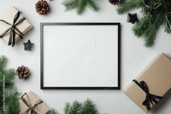 Fototapeta High Definition Visual of Black Friday Sales Arrangement with Copy Space
