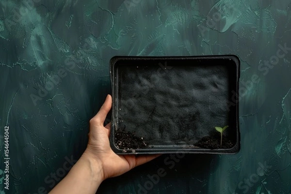 Fototapeta Ultra Quality Image of Medium Shot Person Holding a Seeding Tray