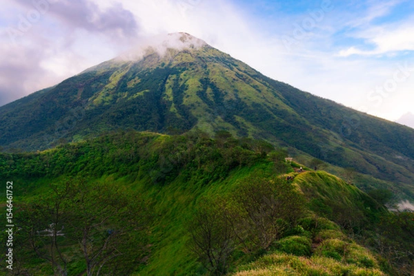 Fototapeta mountain landscape with clouds