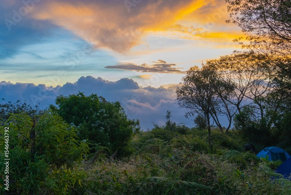 Obraz sunset in the mountains