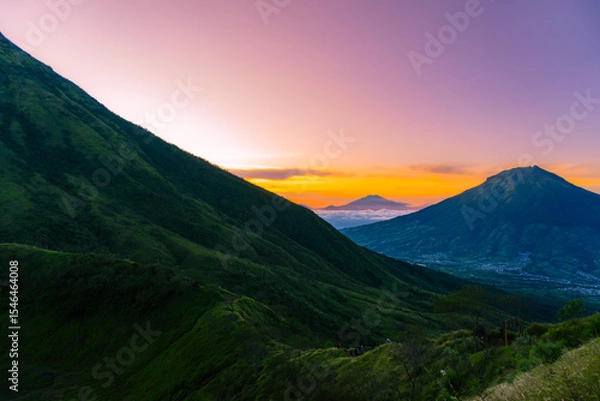 Obraz sunrise in the mountains