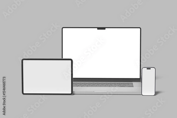 Fototapeta multi devices blank mockup template