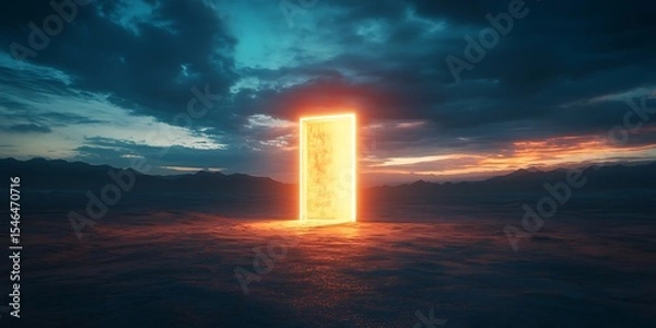 Fototapeta Luminous Gateway A Surreal Landscape