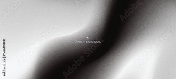 Fototapeta Abstract black and white fluid gradient background trendy modern grainy texture with soft blurred shapes, banners, flyers, presentations, covers and reports
