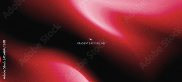 Fototapeta Abstract red and black gradient background with smooth flowing curves and glowing light effect trendy modern grainy texture with soft blurred shapes, banners, flyers, presentations, covers and reports
