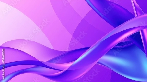 Fototapeta Abstract background with flowing shapes in shades of purple and blue