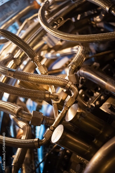 Fototapeta Aerospace gas turbine engine with structural