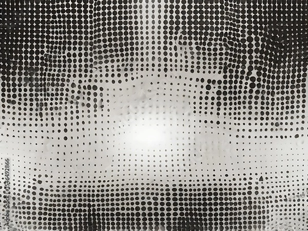 Fototapeta Abstract Black and White Dot Matrix Pattern A Modern and Dynamic Visual for Creative Projects and Digital Art Applications