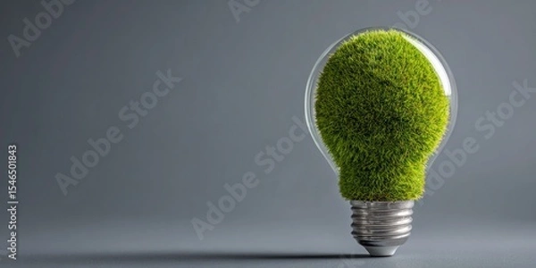 Obraz A light bulb with green grass growing out of it