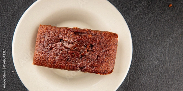 Obraz Financier biscuit chocolate cookie sweet dessert fresh delicious gourmet food background on the table rustic food top view copy space