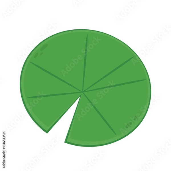 Fototapeta Lily pad icon. Lily cartoon vector on white background.