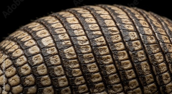 Obraz Macro Photography of Armadillo Shell Texture: A Detailed Close-Up of Nature's Armor