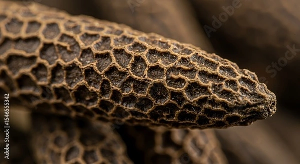 Obraz Macro Photography of a textured brown seed pod