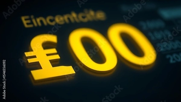 Obraz Close-up of glowing credit score number with financial documents, symbolizing financial health, trust, and creditworthiness for banking and loan applications.