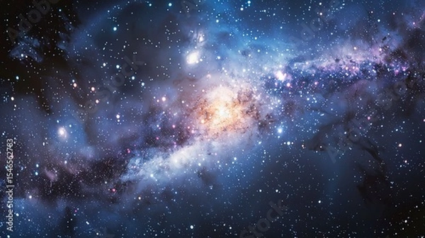 Fototapeta galaxy background, stars in the dark space, galaxy on dark background