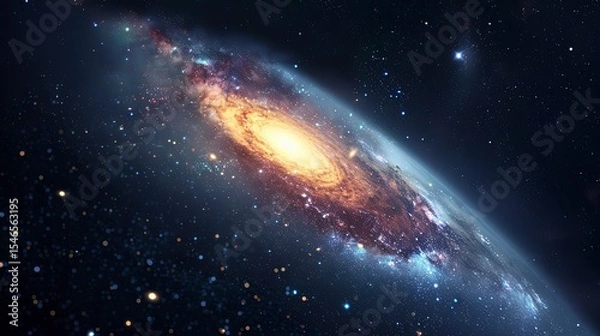 Fototapeta galaxy background, stars in the dark space, galaxy on dark background