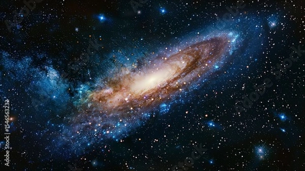 Fototapeta galaxy background, stars in the dark space, galaxy on dark background