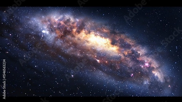 Fototapeta galaxy background, stars in the dark space, galaxy on dark background