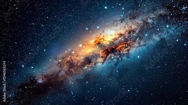 Fototapeta galaxy background, stars in the dark space, galaxy on dark background