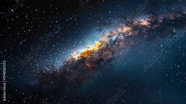 Fototapeta galaxy background, stars in the dark space, galaxy on dark background