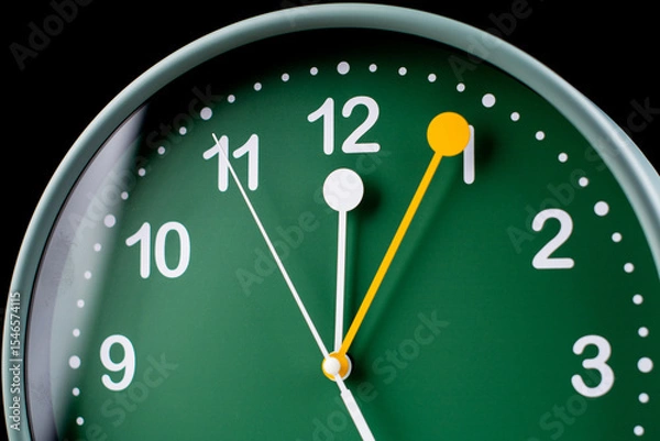 Fototapeta Clocks tell the time of work and life, processes and rules of limited time. Photo of clock in studio.