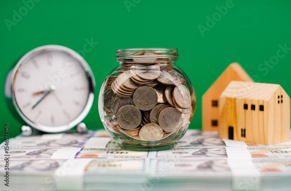 Obraz Dollar Currency and Coins, Money Business and Exchange, Financial Planning and Financial Investment