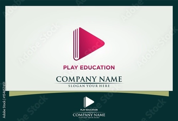 Obraz grać w logo edukacji