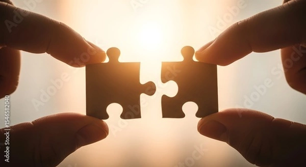 Fototapeta Connecting the Pieces Collaboration, Teamwork, and Problem-Solving