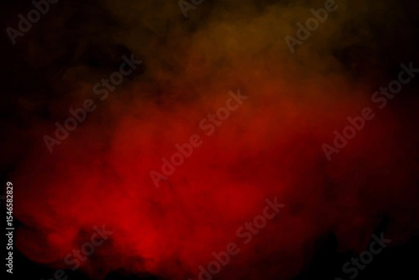 Obraz Orange and red steam on a black background.