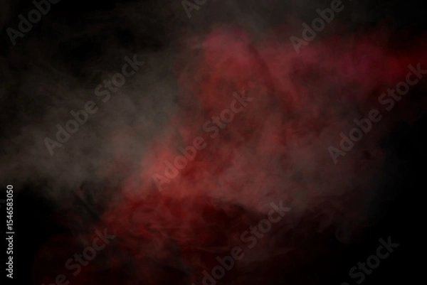 Obraz White steam on a black background.