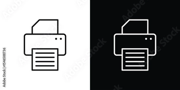 Obraz Printer icon in black. flat graphic vector icon