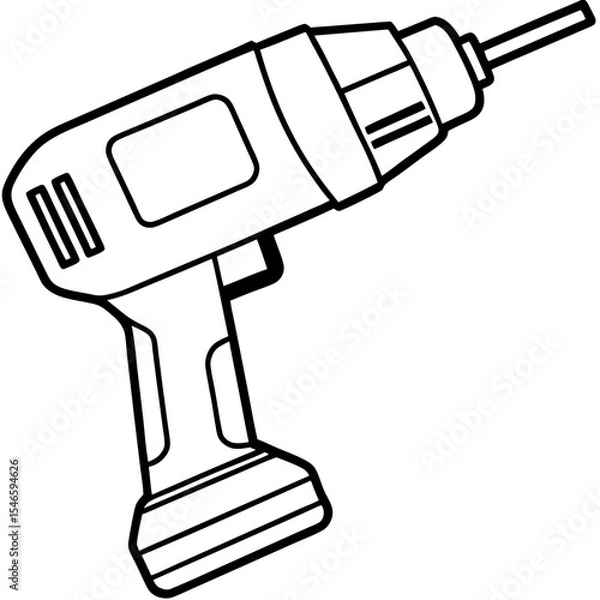 Fototapeta Minimalist Power Tool Vector Impact Driver