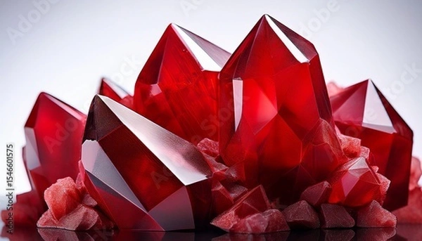 Fototapeta deep red crystal specimen