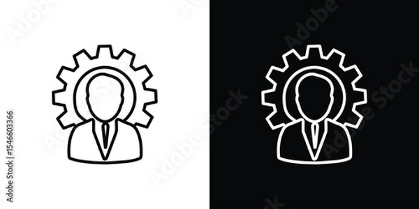 Obraz Responsible icon in black. flat graphic vector icon