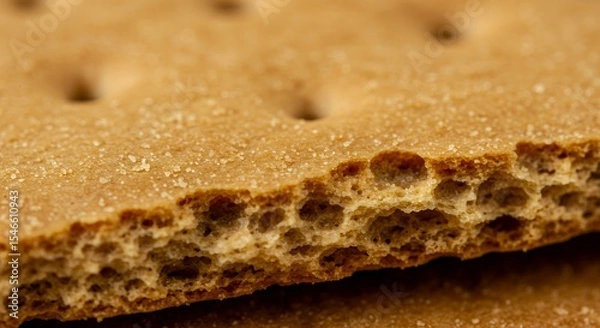 Obraz Close-up Macro Shot of Graham Cracker Texture