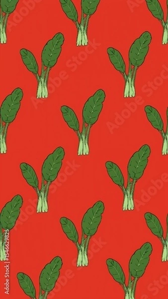 Obraz romaine pattern on plain red bright background cartoon design art illustration background for card or invitation quirky vibrant retro concept