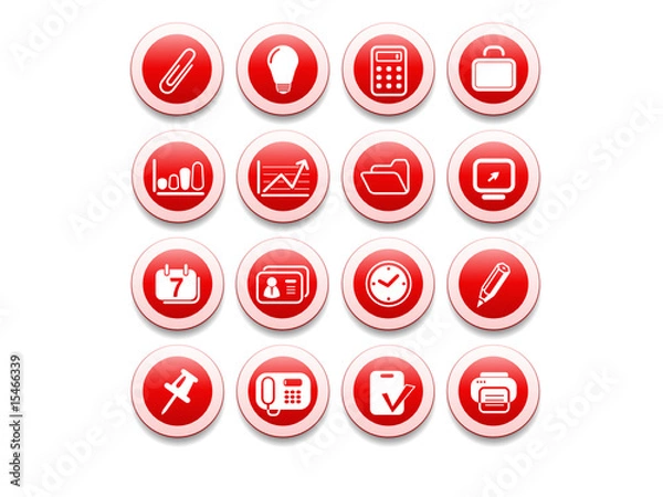 Fototapeta Miscellaneous office vector icons