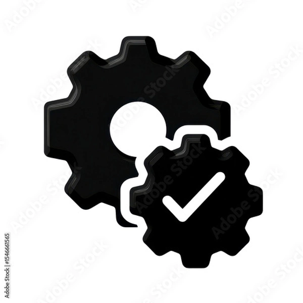 Obraz Update System Update icon with gears. Loading process installing