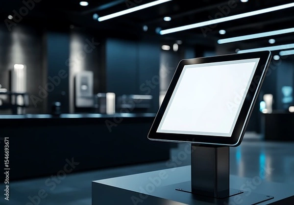 Obraz Modern Kiosk Mockup Blank Screen Display