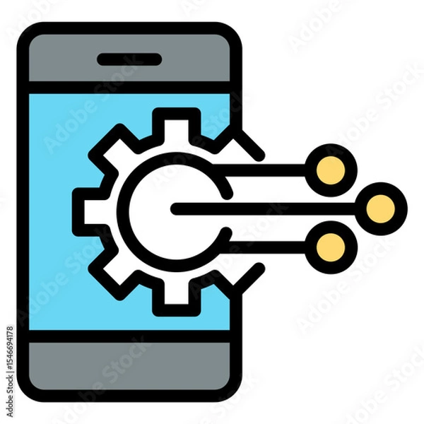 Fototapeta smart tech vector icon