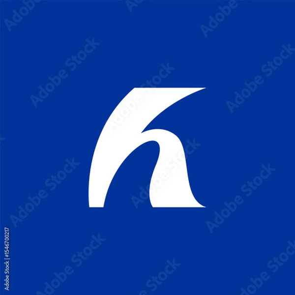 Obraz K letter logo design, H logo vector minimalist brand, clean, flat
