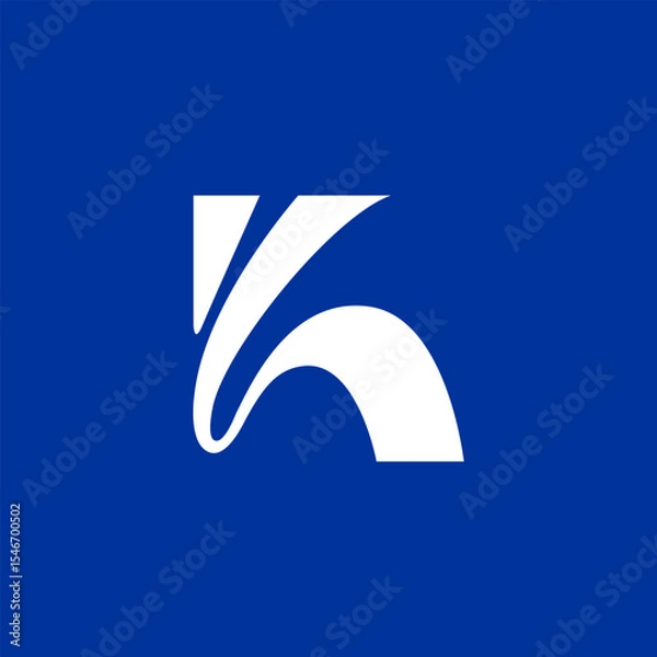 Obraz K letter logo design, H logo vector symbol