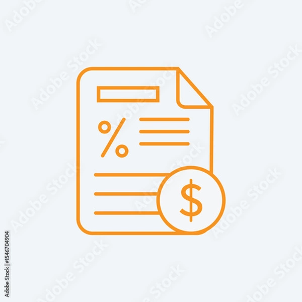 Obraz Accounting icons as deposit, tax return, money transfer. Tax Return icon Design