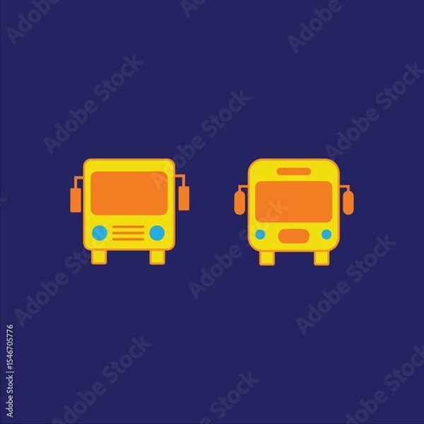 Obraz Bus symbol bus stop sign symbol vector icon 