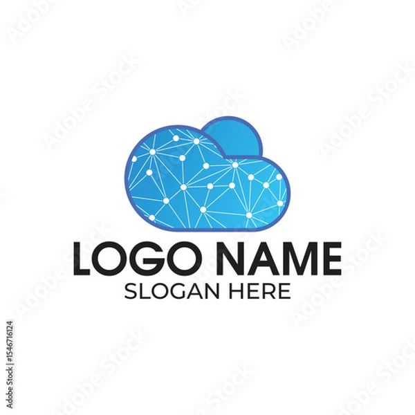 Obraz cloud tech logo design